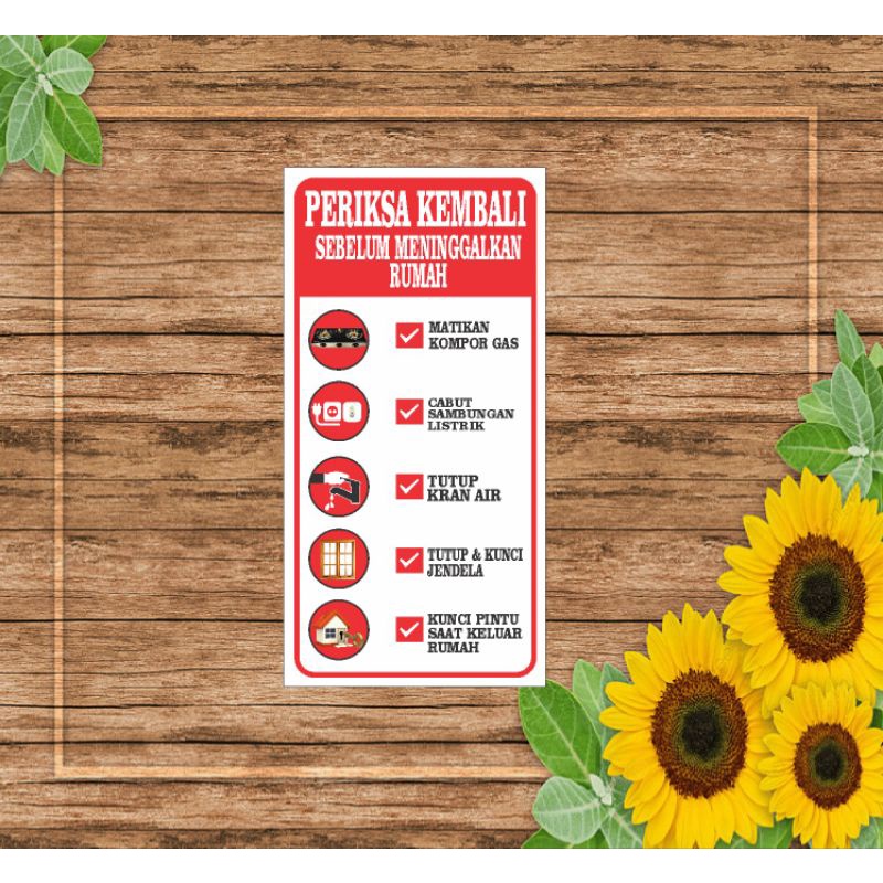 

STIKER PERIKSA SAAT MENINGGALKAN RUMAH