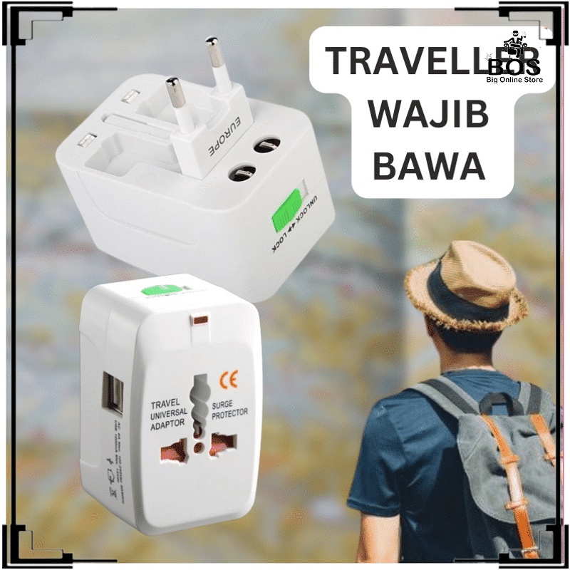 BOS TRAVEL ADAPTOR INTERNASIONAL COLOKAN UNIVERSAL / ADAPTER STEKER COLOKAN LISTRIK