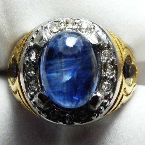 Batu Akik Cincin Permata Natural Blue Safir-Sapphire Australia 3s229