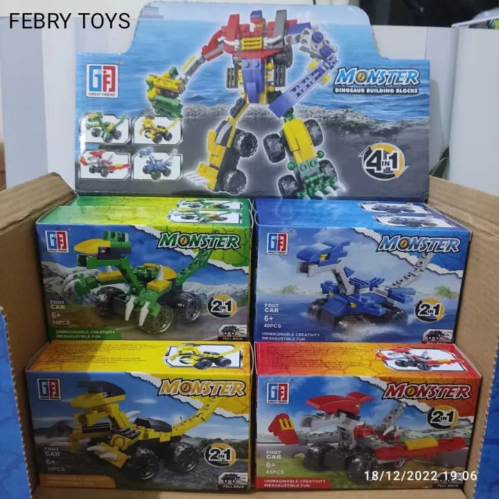 Mainan Lego Dinosaurus Bisa Berubah Bentuk Jadi Robot Dinosaurus Transform Robot