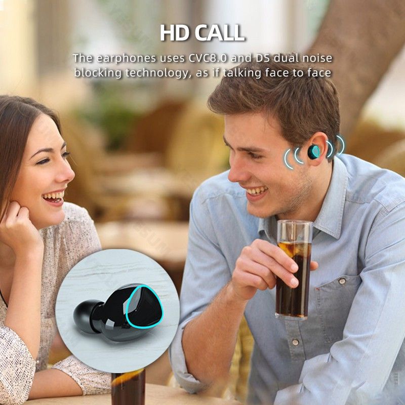 M10 Bluetooth Headset Smart Digital Display Bluetooth 5.1 Wireless Subwoofer Headphones TWS