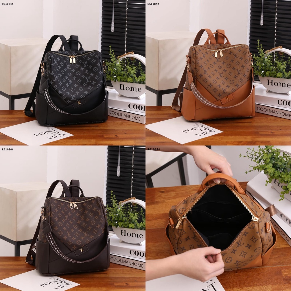 BAG Mono With Leather Backpack GHW R61084 R68847