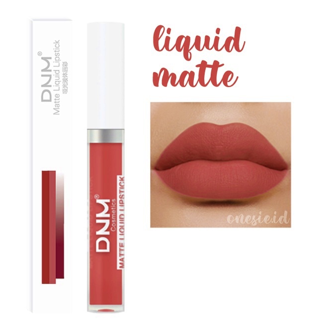 DNM Liquid Lipstik Matte Lipstick Long Lasting Matte 19 Colour Tahan Lama LA082