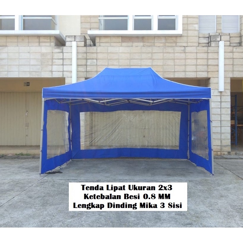 Tenda Lipat Ukuran 2x3 Besi Premium Lengkap Dinding 3 Sisi