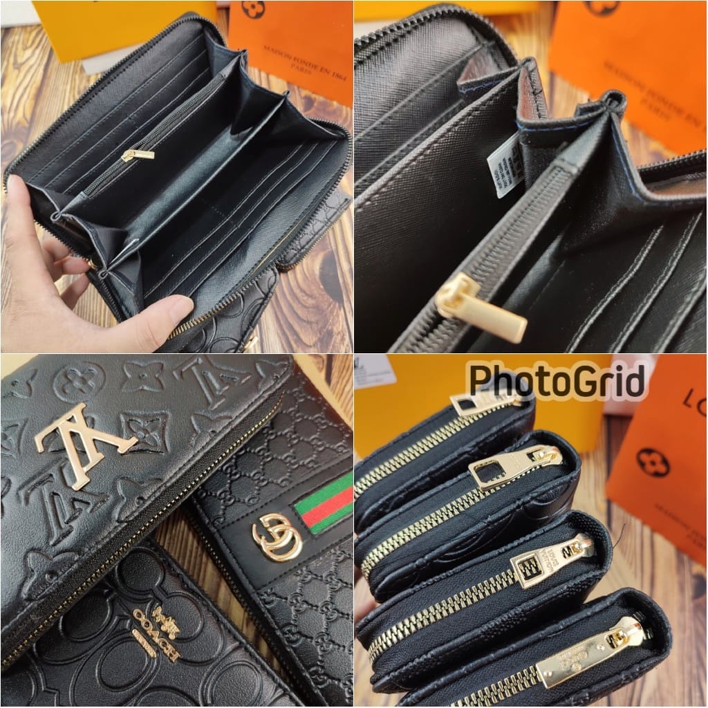 Dompet Wanita Import (Free box+paperbag) - Dompet Wanita Embos Printed long Wallet Import -  long Wallet | Dompet Wanita Elegan | Kualitas Import Premium | Women Wallet nagitabags 0513