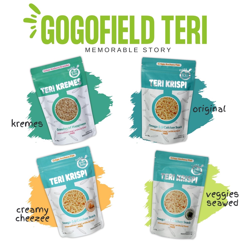 

Gogofield Teri Crispy NON MSG / MPASI BAYI / Teri Krispi / Snack Teri - KRISPI SEAWEED