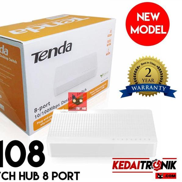 ➱ NEW Switch Hub TENDA S108 8 Port  Fast Ethernet RJ45 LAN 108 ➾