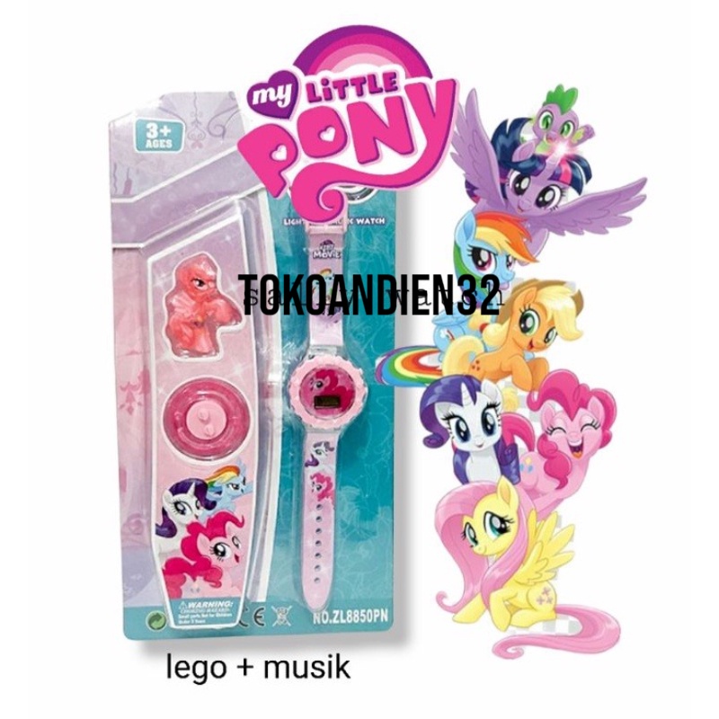 Jam Tangan Anak Musik Karakter Cewek Cowok Lampu Musik Warna Warni Lampu Music