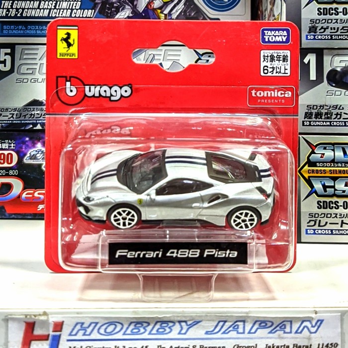 TOMICA BURAGO FERRARI 488 PISTA TERMURAH