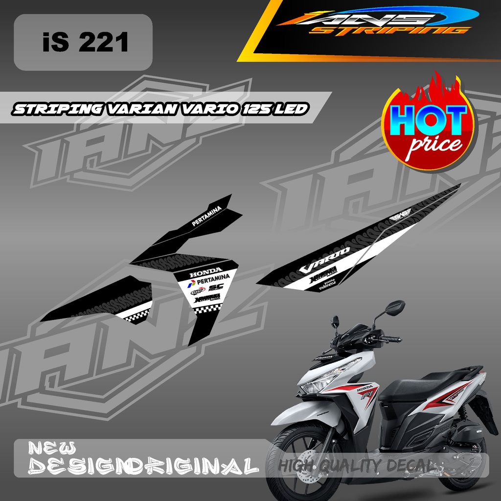 STIKER VARIO 125 LED KONSEP MOTOGP MANDALIKA / STIKER KONSPE MANDALIKA HONDA VARIO 125 LED / STIKER KERETA VARIO 125 LED IS221