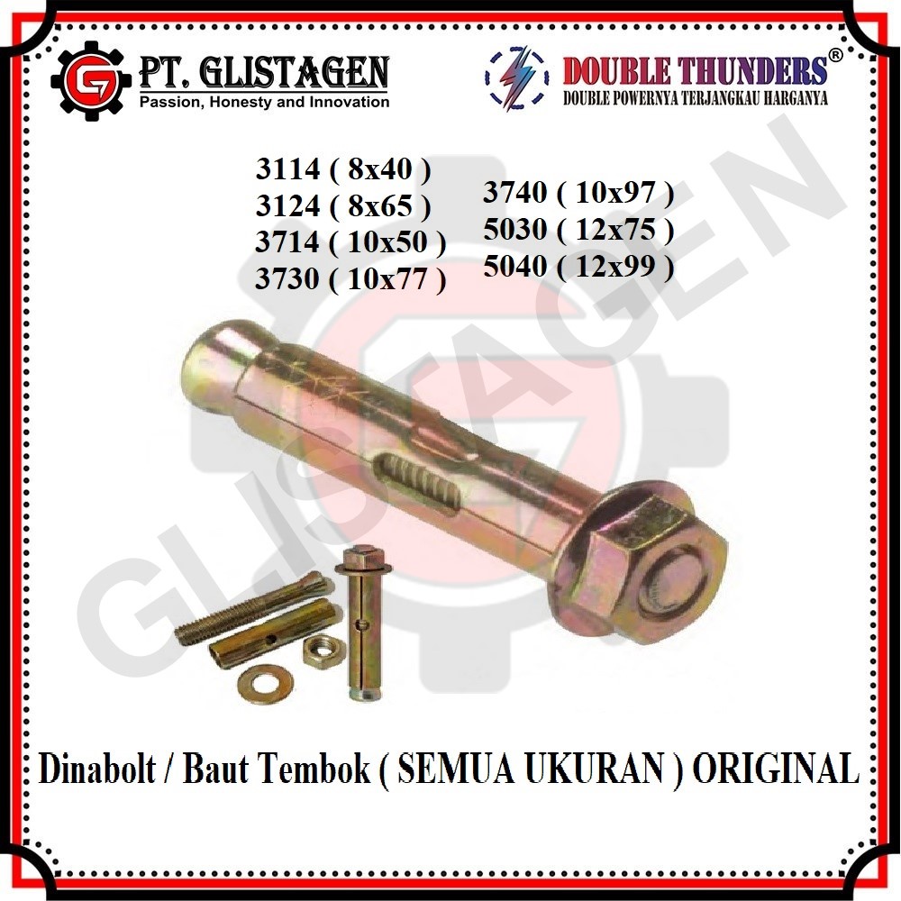 Dinabolt / Baut Tembok / Dynabolt Bracket ( Semua Ukuran ) ORIGINAL