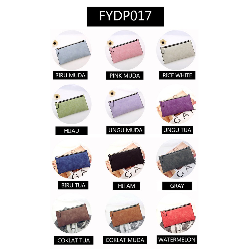 FYGALERY FYDP017 DOMPET SIMPLE FASHION WANITA DOMPET TANGAN IMPORT DOMPET PU DOMPET MURAH