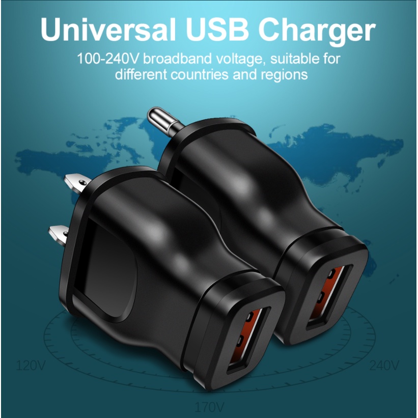 Usb EU/US Plug Charger Telepon Dinding 1port 5V 1A Charger USB Kecil Power Adapte Mobile Network Adapter Untuk i-phone Android Tipe C