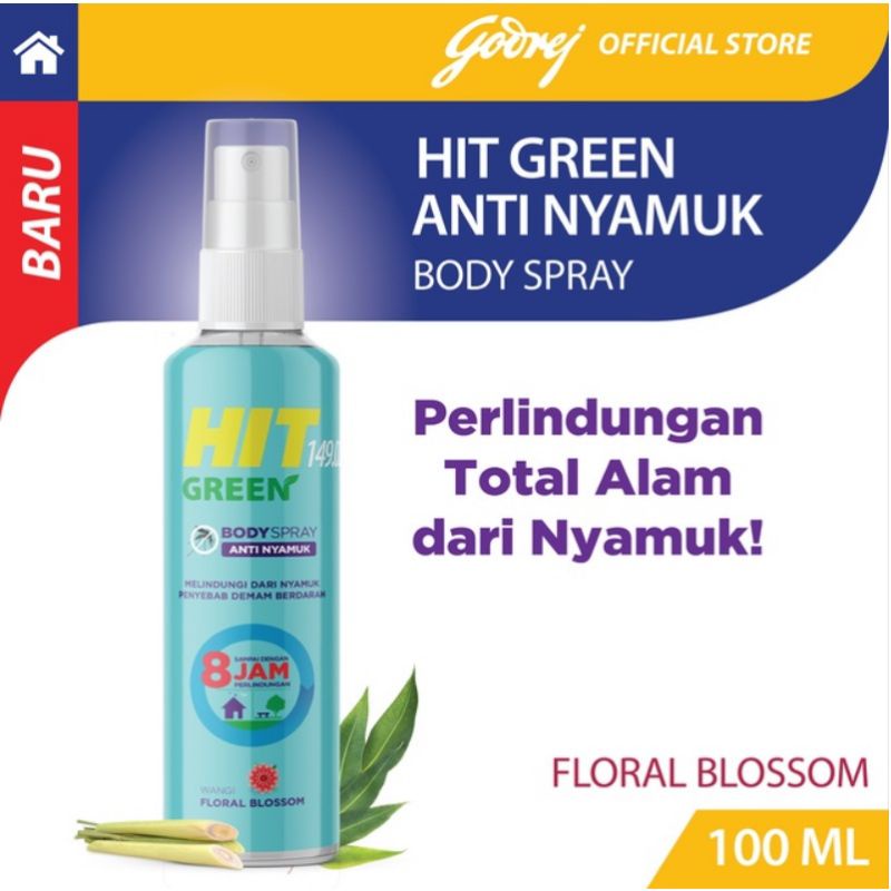 HIT GREEN ANTI NYAMUK BODY SPRAY 100ml