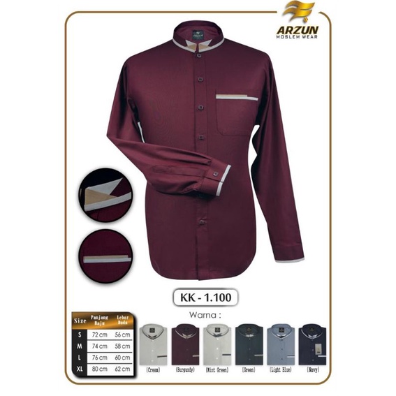 KEMEJA KOKO ARZUN // LENGAN PANJANG // ORIGINAL PRODUCT