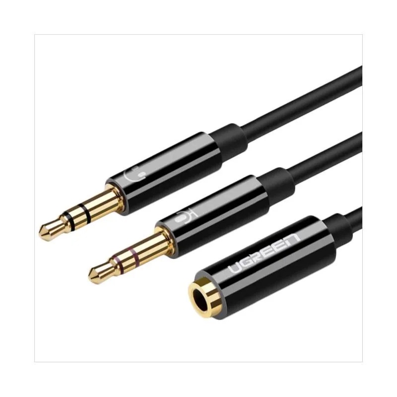 Splitter UGreen Aux 3.5mm ABS Female to Mic + Audio Male (20898)