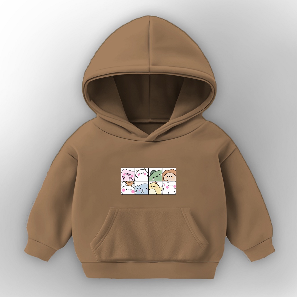 Hoodie Anak Gambar Kombinasi Untuk Usia 1-6 Tahun