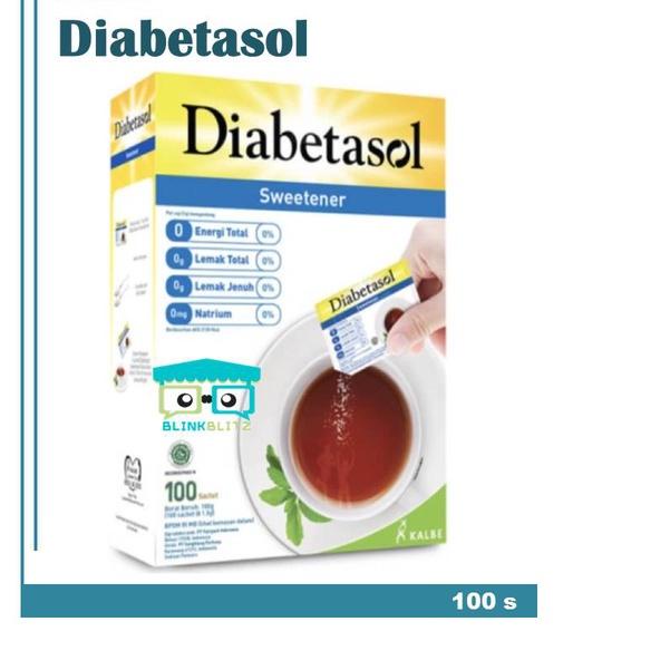 

♔ Diabetasol Sweetener Box Isi 100 Gula Diet Sachet Keto ✺