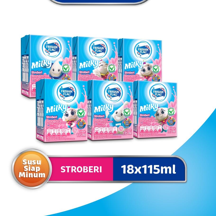 

✶ Frisian Flag UHT Milky Strawberry 115ml x 18 ♛