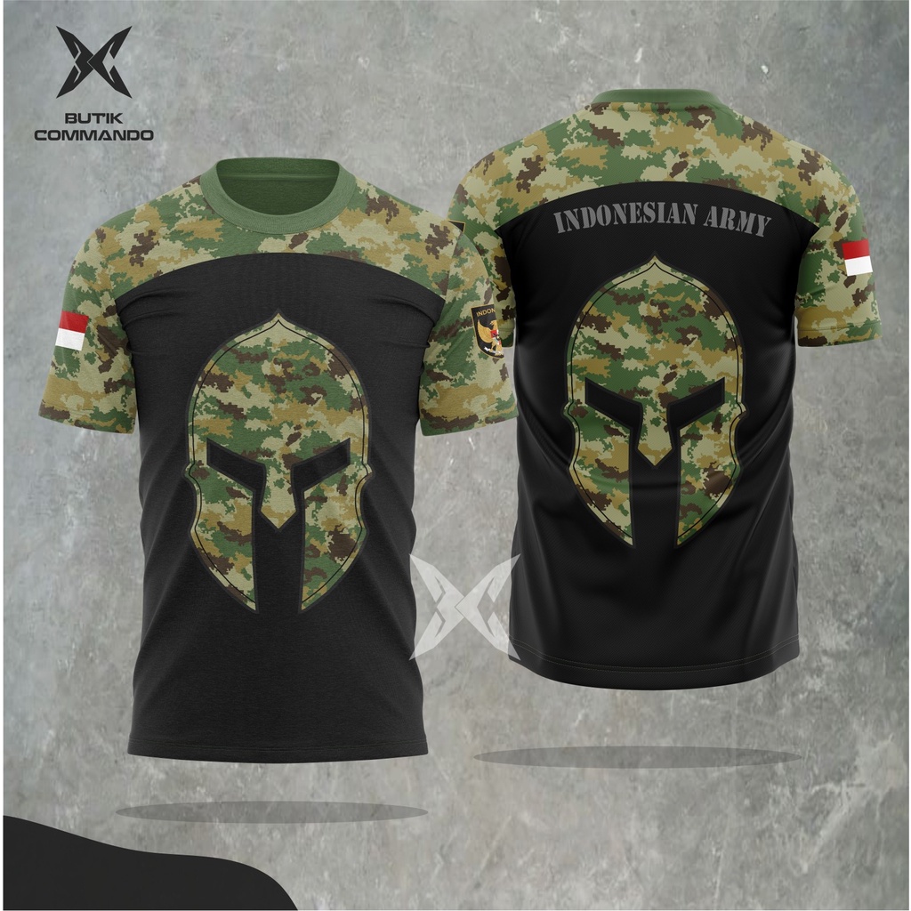Kaos Jersey TNI ARMY | Jersey Kaos Berkerah Dry Fit Fullprint TNI AD Terbaru