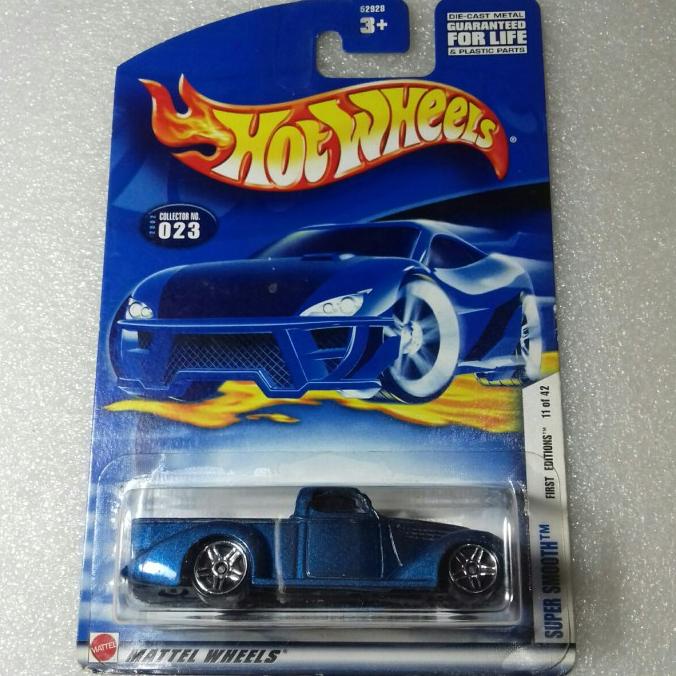 HOT WHEELS SUPER SMOOTH. BLUE US CARD FIRST EDITIONS. WARNA BIRU ANTIK