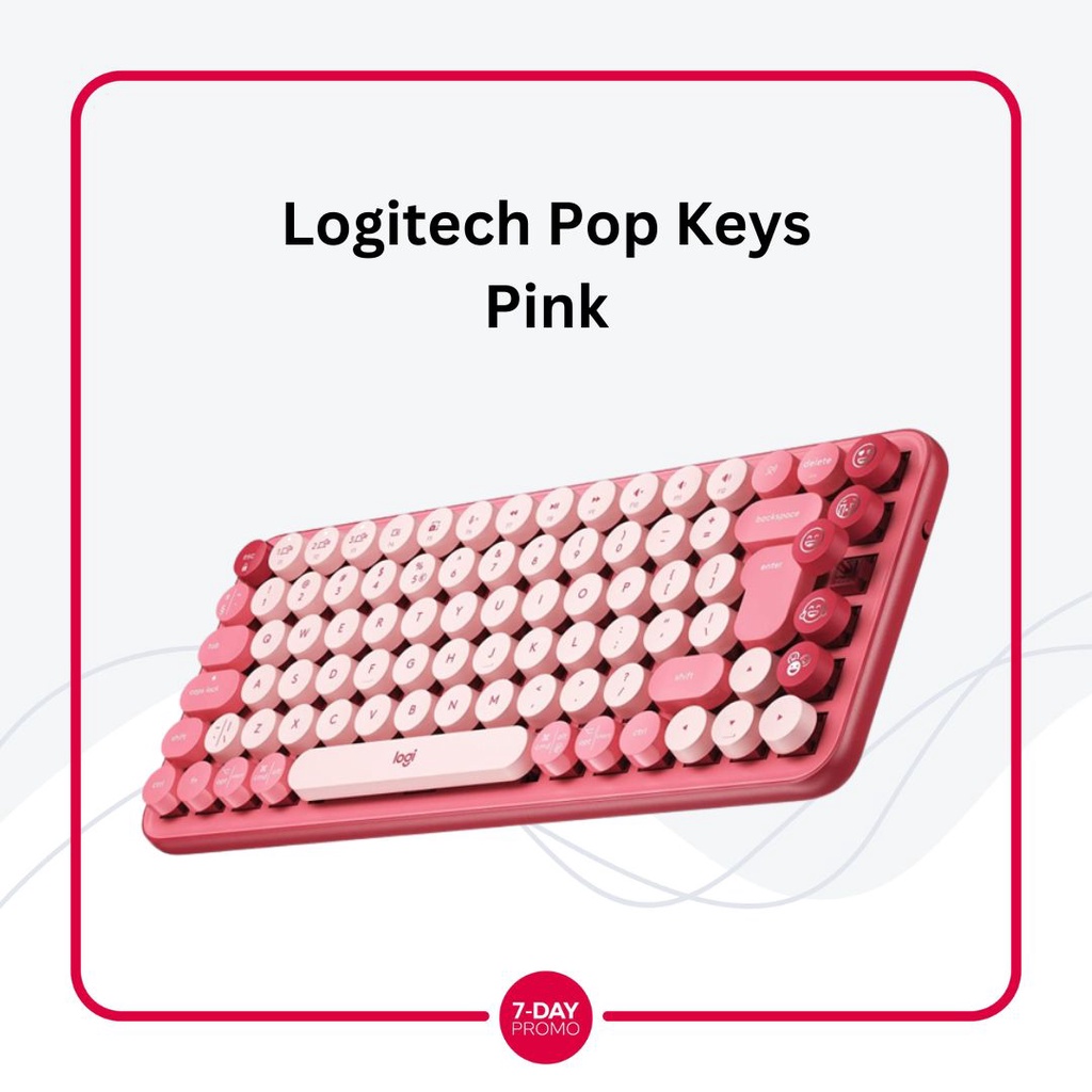 Logitech POP Keys Keyboard Wireless Mechanical Compact Emoji Keys