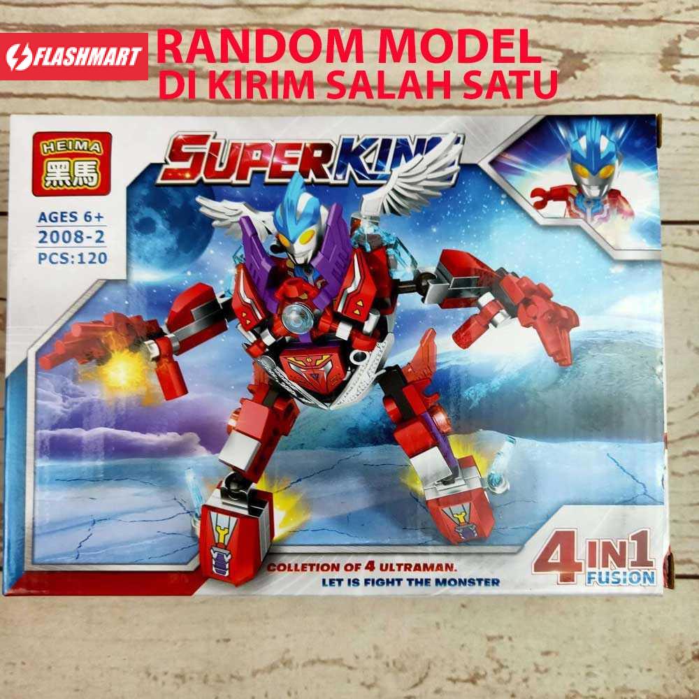 Flashmart Building Blocks Mainan Rakit Robot Ultraman Model Acak - 2008