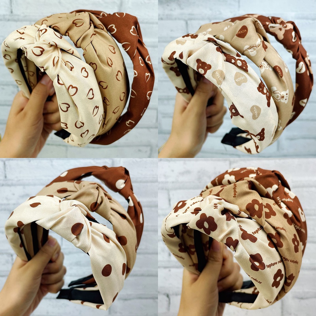 bando ikat korea impor fashion mengikat wanita kain bandana  liar headband hair aksesoris sederhana aksesoris