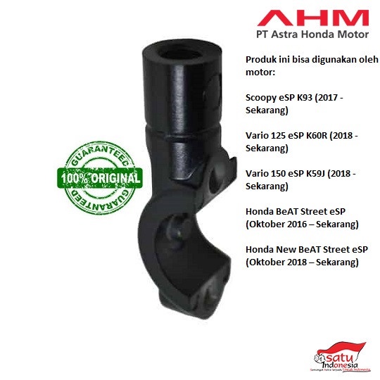 HOLDER DUDUKAN SPION BEAT STREET SCOOPY NEW VARIO 125 150 ESP ASLI AHM ORIGINAL