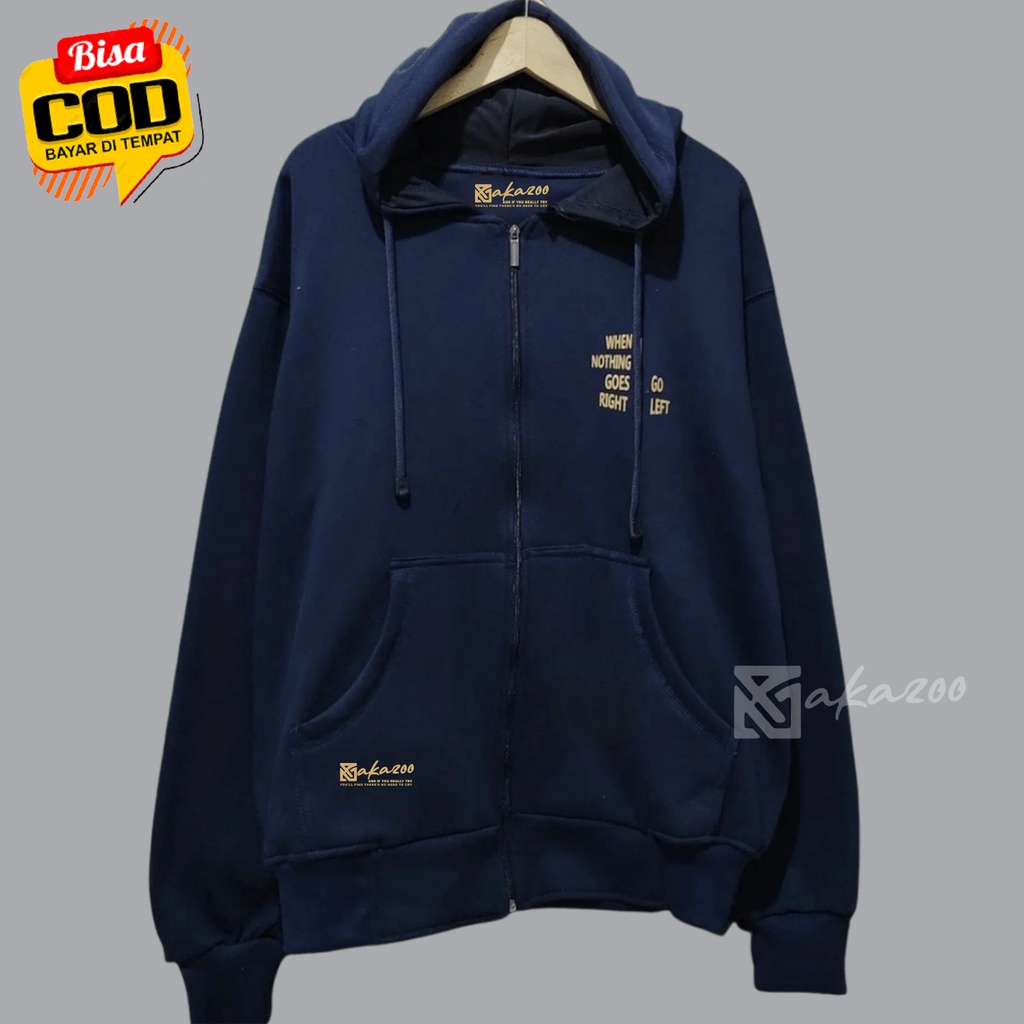 switer resleting distro pri AKAZOO warna navy nothing goes ling lift  sweater cowo keren murah jaket jamper resleting jiumbo switer oversize japan style jaket revenger cowo unisex m l xl xxl premium akazoo