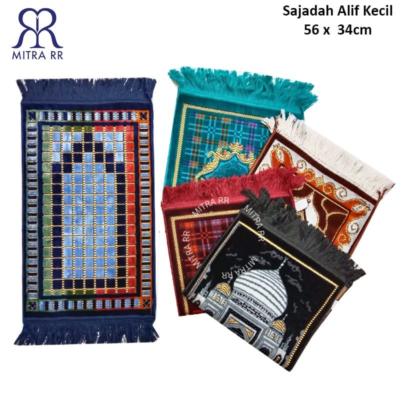 Sajadah Alif Kecil 60 x 35cm | Sajadah Anak Mini | Sajadah Traveling Murah