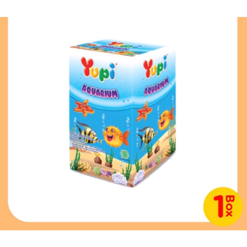 Box - Yupi Aquarium Permen Jelly Isi 12 Pcs