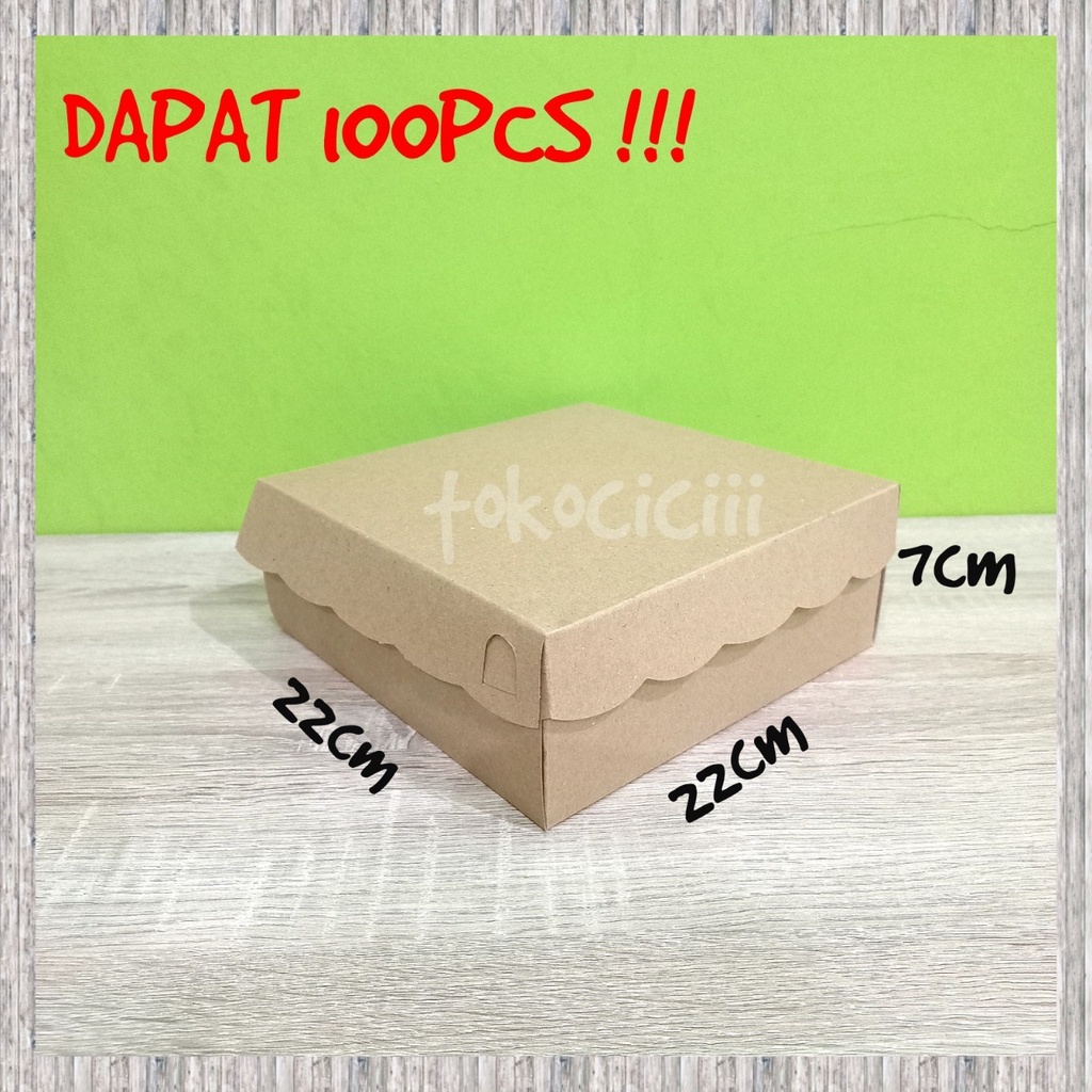 

Kardus coklat 22x22 kraf 350gsm kardus nasi coklat