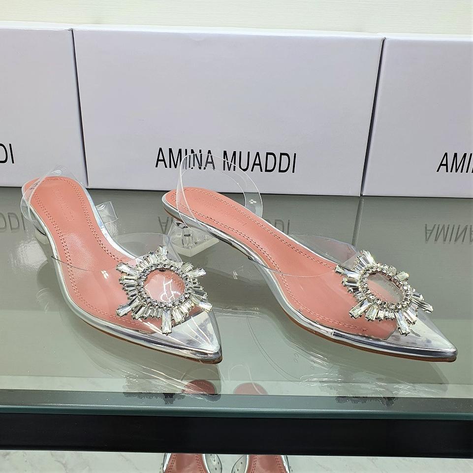 ☁ Amina Muaddi 757 - SNR Heels 4,5cm PROMO 33Z