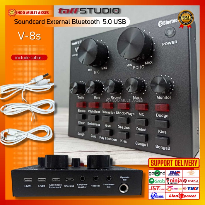 Terlaris Taffstudio Soundcard V8 S Original Digital Audio Microphone Bm8000 700