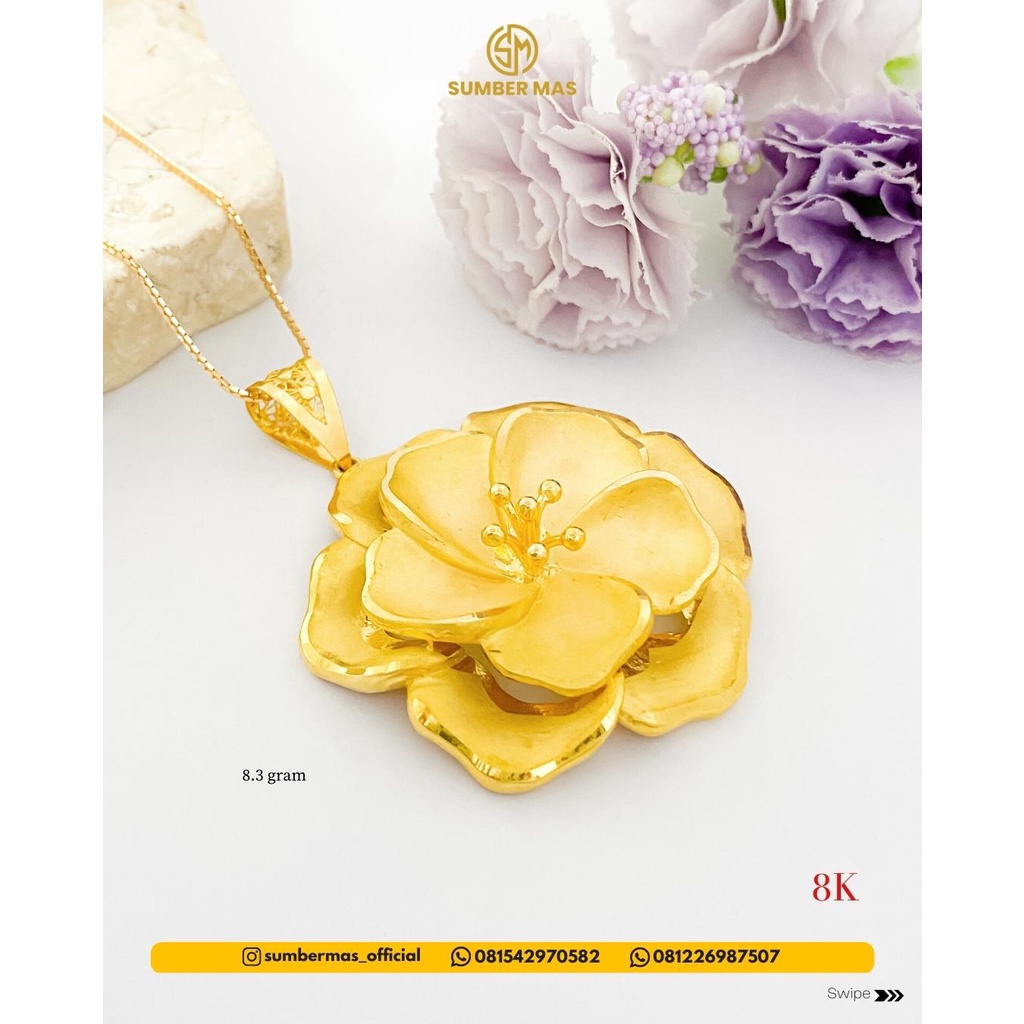 ELFELL FLOWER &amp; ARABIAN PENDANT 8K - SUMBER MAS