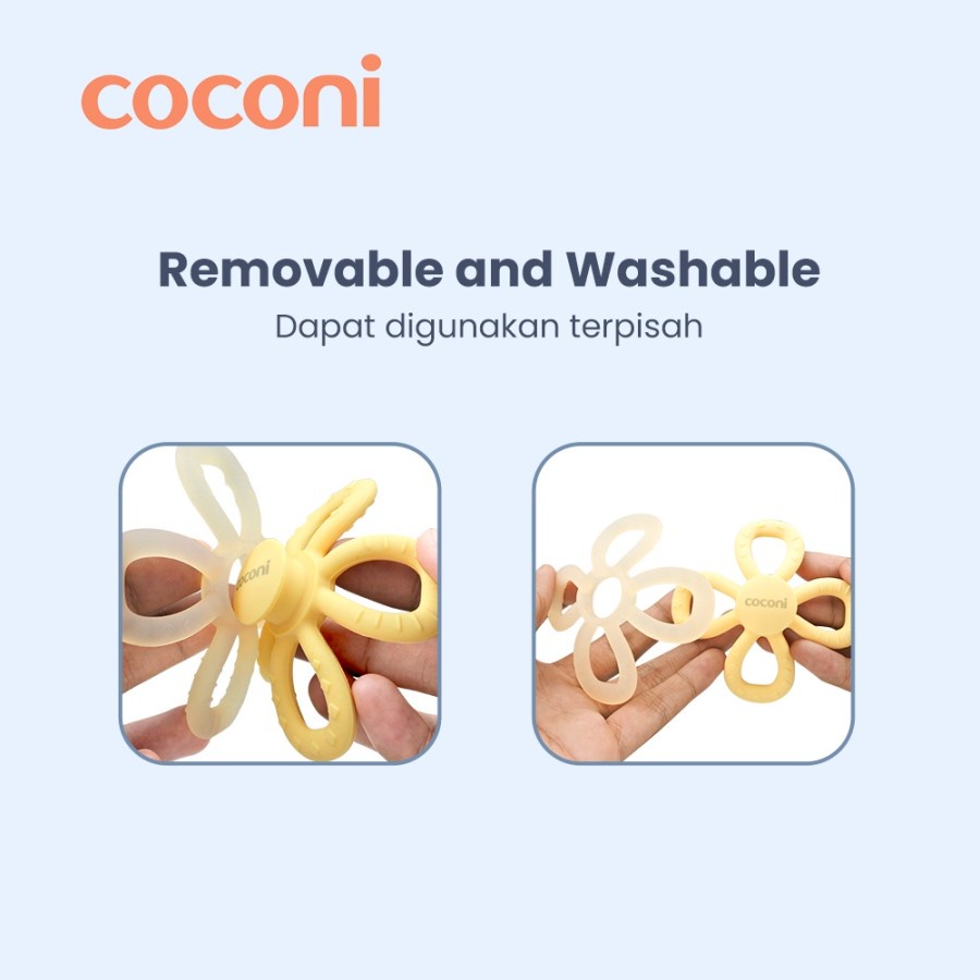 COCONI Manhattan Toy Sensory Teether | Gigitan Bayi Silicone Lembut