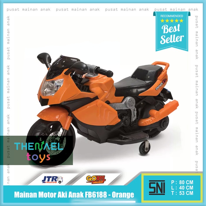 MAINAN ANAK MOTORAN AKI / MOTOR AKI ANAK SPORT FB6188 TERMURAH