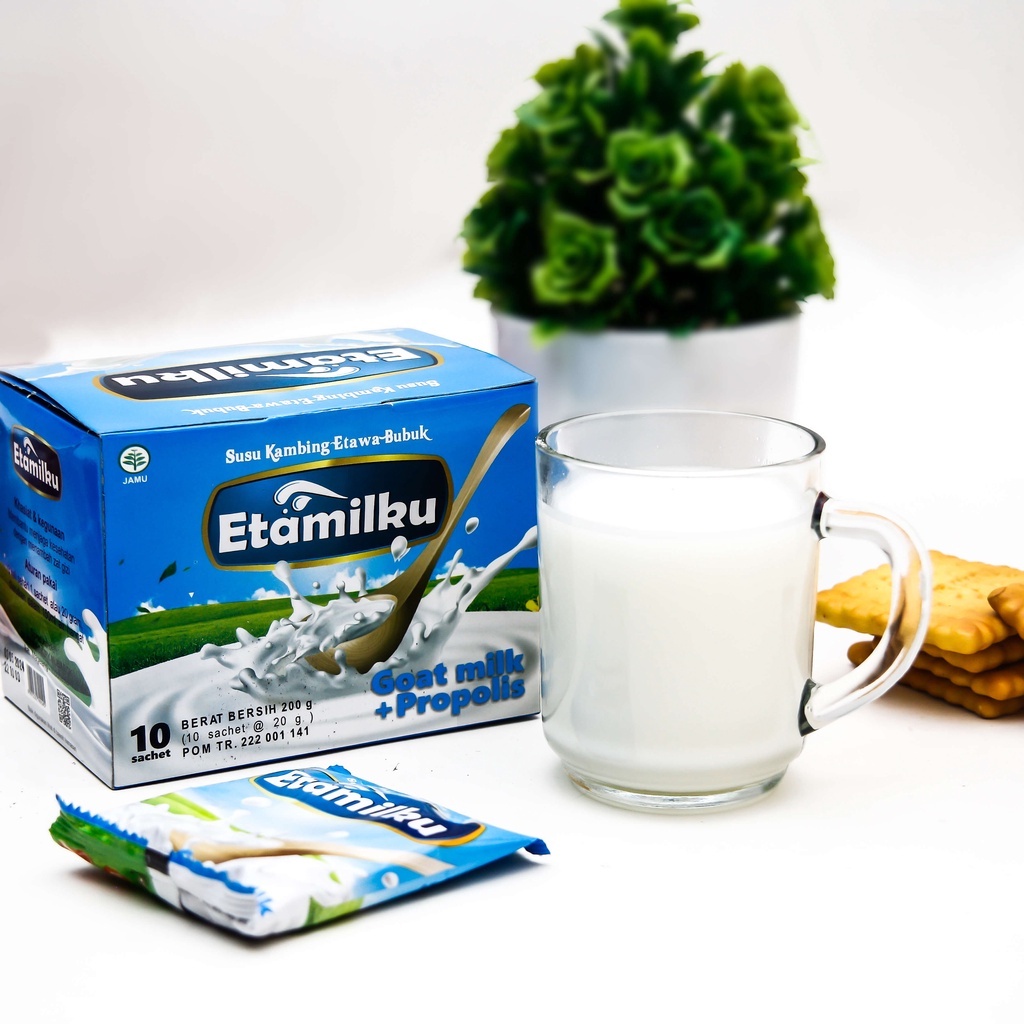 

Susu Kambing Etawa Bubuk ETAMILKU Goat Milk Plus Propolis Original 100% asli