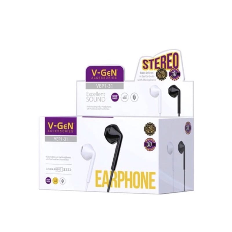 C_ Handsfree Headset V-Gen Extra Bass VEP1-31 Handset Handsfree V-Gen VEPI-31