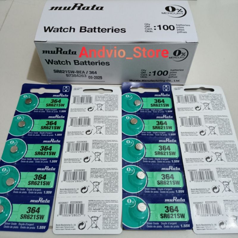 Murata SR621SW Original / 364 / SR621 / 621 / Sony 621 Original Baterai Jam Battery Batre