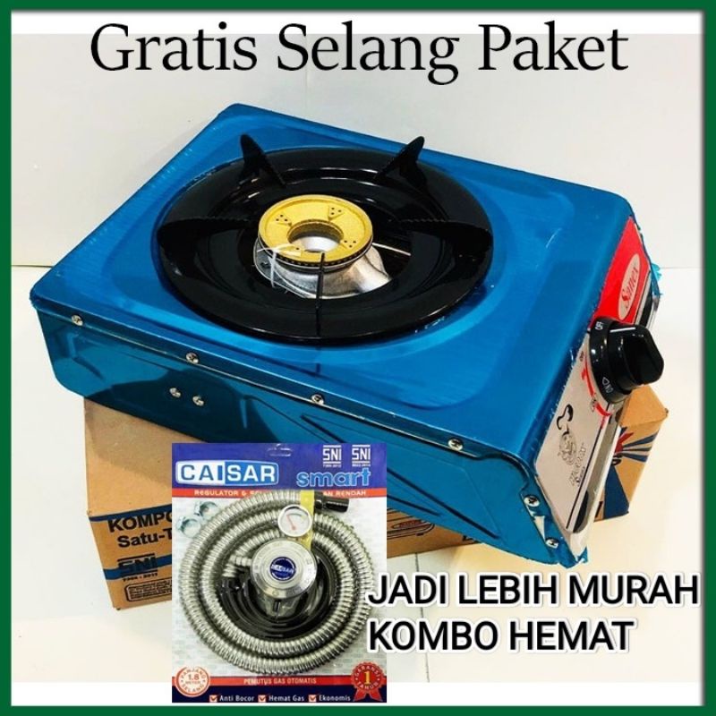 KOMPOR GAS 1TUNGKU+SELANG REGULATOR KUALITAS TERJAMIN