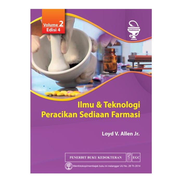 Best Seller Egc Ilmu & Teknologi Peracikan Sediaan Farmasi Vol. 2 Edisi 4