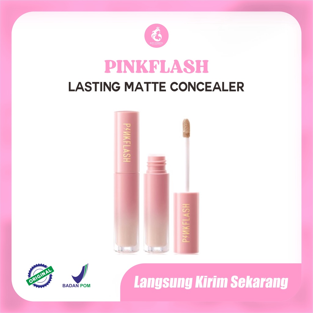 PINKFLASH Lasting Matte Concealer | Pink Flash Liquid Concealer Tahan Air Tahan Lama BPOM PF-F04