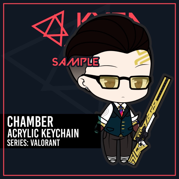 Keychain Valorant Chamber FPS Game
 | KyraMerch Anime Fanmerch Dealer