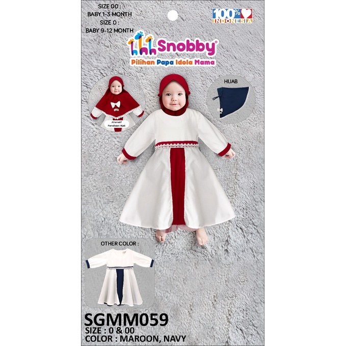 Baby Dress Gamis Snobby Baju Busana Muslim Bayi Anak Perempuan