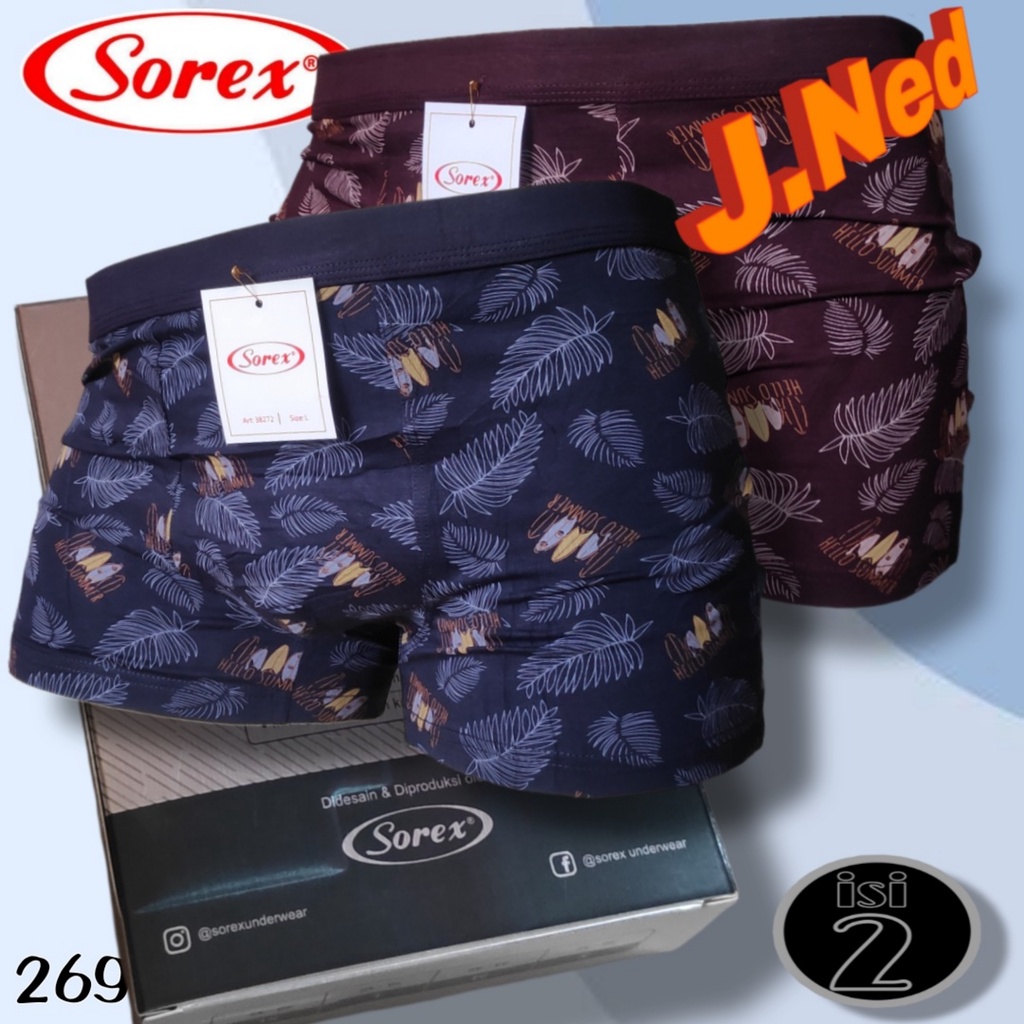 J269D BOXER PRIA SOREX TRENDY SIZE M - XL HARGA PER 1 BOX / 2 PCS