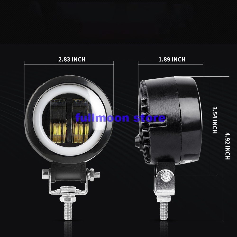 lampu tembak sorot led daymaker dua lensa kotak bulat