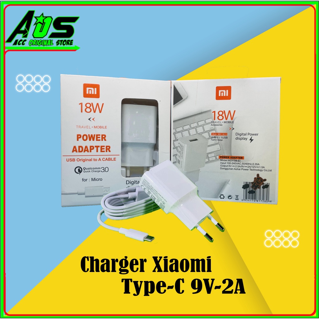 CHARGER XIAOMI MI A1 A2 USB TYPE C ORIGINAL (MDY-08-EO) USB TYPE C