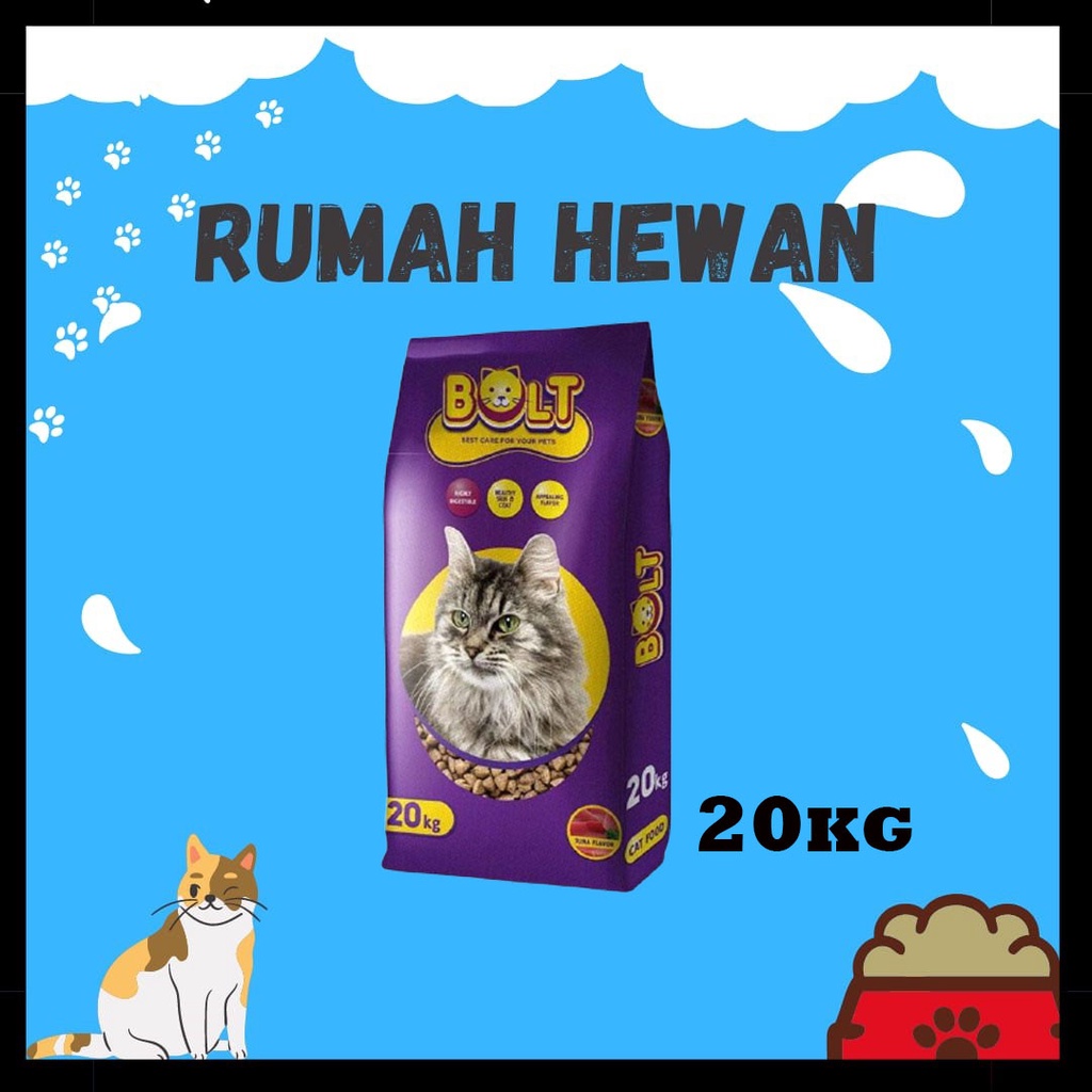 Bolt CAT 20KG Tuna &amp; Salmon Makanan Kucing / Khusus Gosend &amp; GRAB